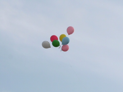 Balloons going away.