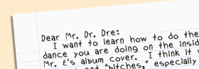 Dear Mr. Dr. Dre...