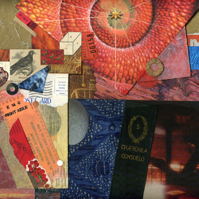 square crop ~ detail from Contemplation Ajar ~ John Andrew Dixon ~ The Collage Miniaturist