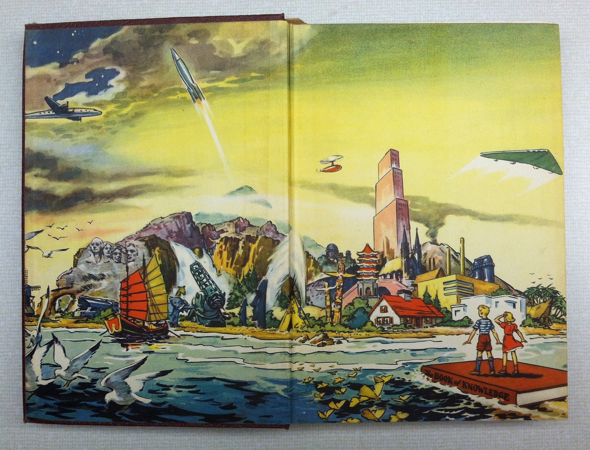 Book of Knowledge endpapers, 1951