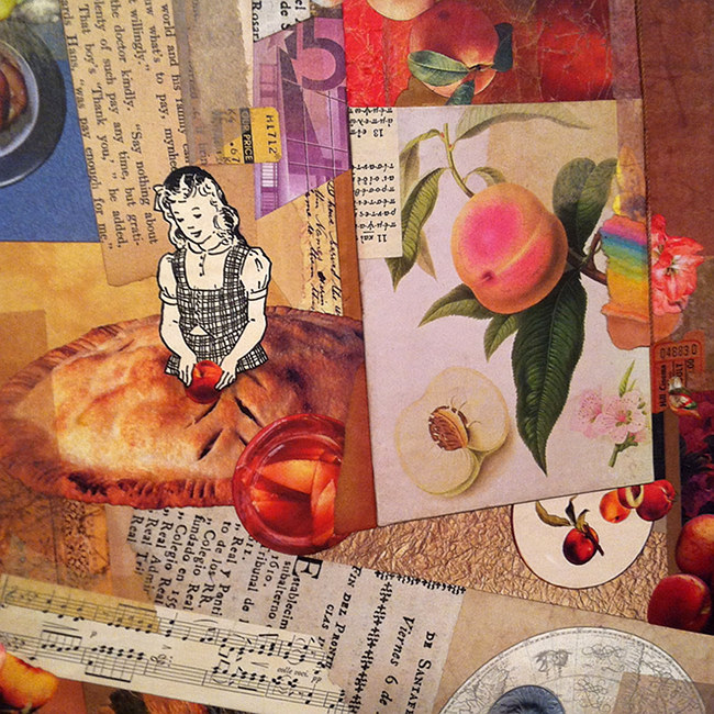 a detail from ‘To Peach Is Owed’ ~ donated by John Andrew Dixon to ‘An Art-full Affair’ ~ an event sponsored by the Arts Commission of Danville / Boyle County