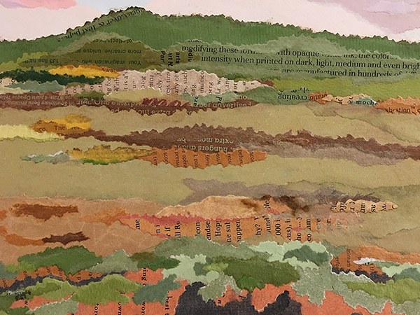 details of Wetland ~ a collage landscape by John Andrew Dixon