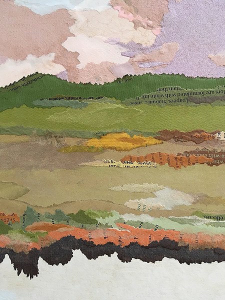 details of Wetland ~ a collage landscape by John Andrew Dixon