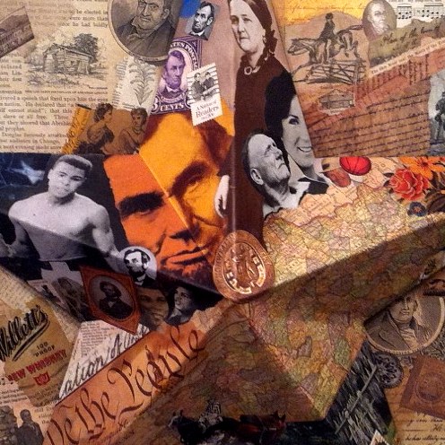 detail from ‘Star of Commonwealth’ ~ collage construction by John Andrew Dixon, Danville, Kentucky