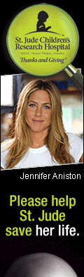 Jennifer Aniston's face, over the text 'Help Save Her Life.'