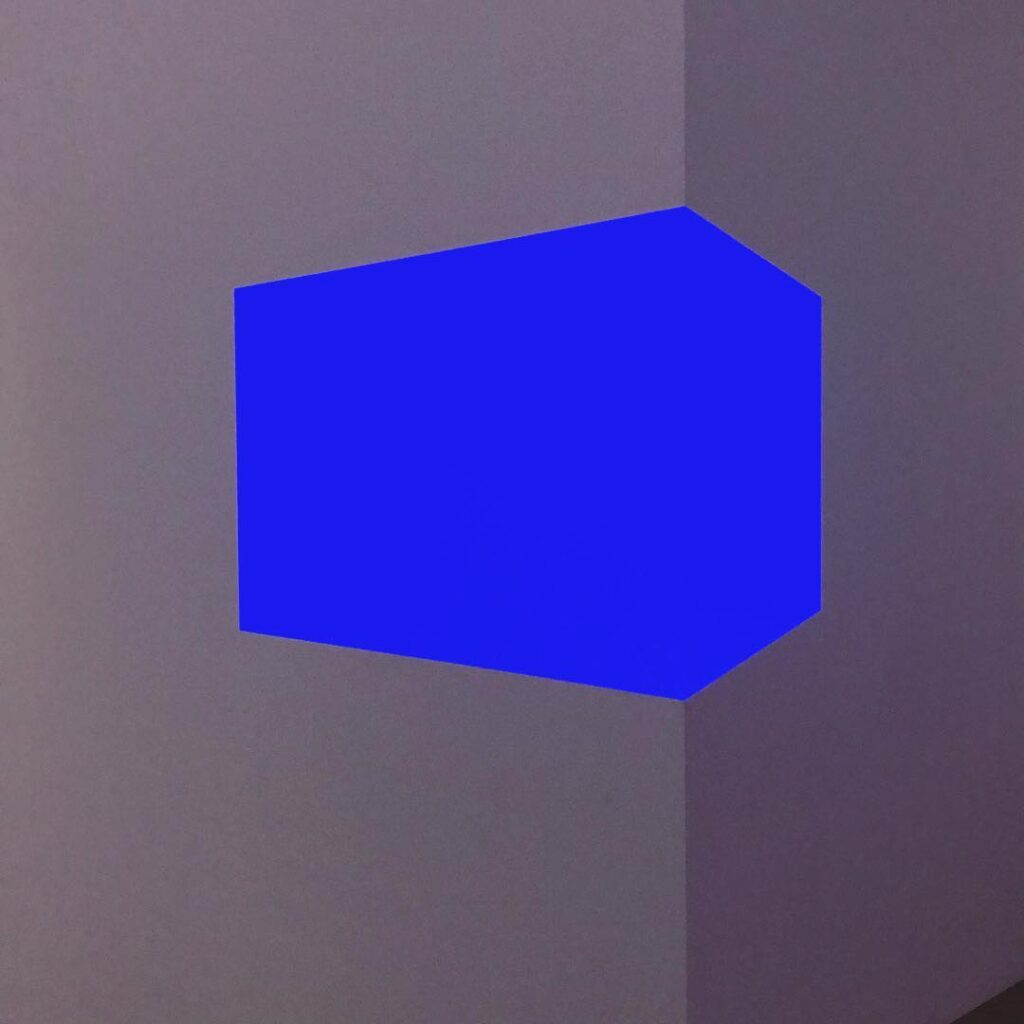 Will's photo of James Turrell's geometric light art.
