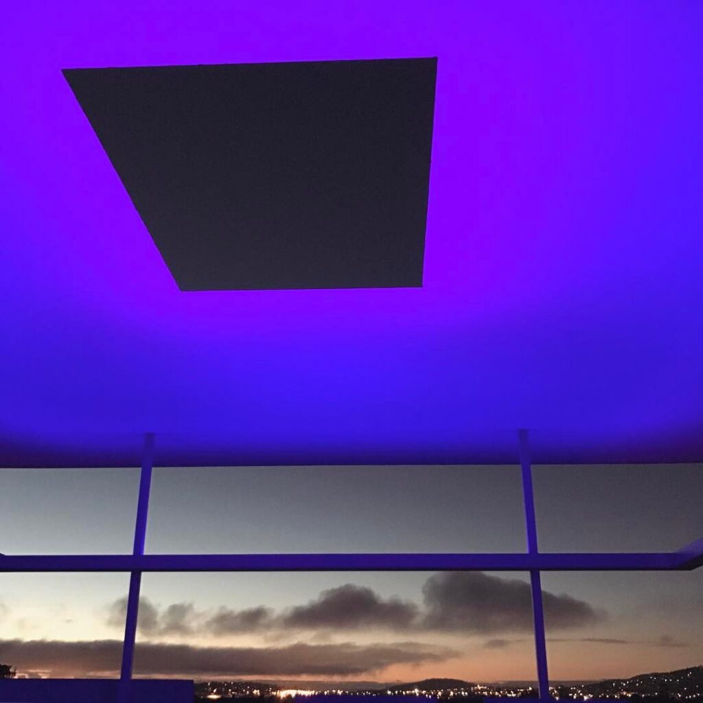 Will's photo of James Turrell's geometric light art.